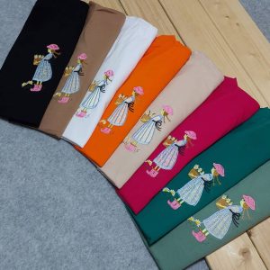 تیشرت نخ پنبه گلدوزی