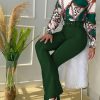 ست سه تیکه شومیز شلوار همراه با کمربند - Image 4